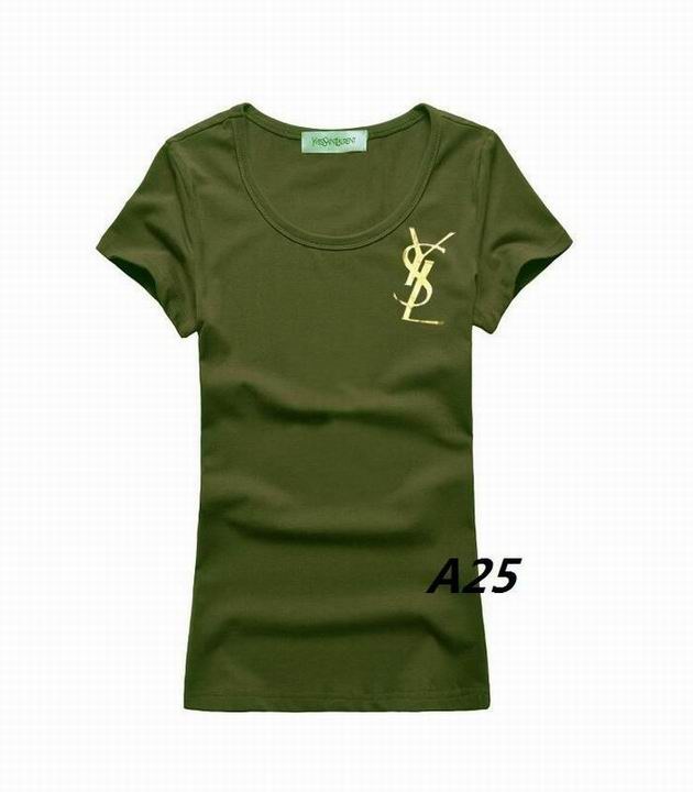 YSL short round collar T woman S-XL-086